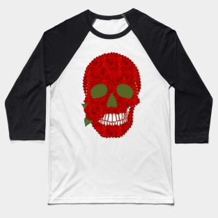 Rose Skull Baseball T-Shirt